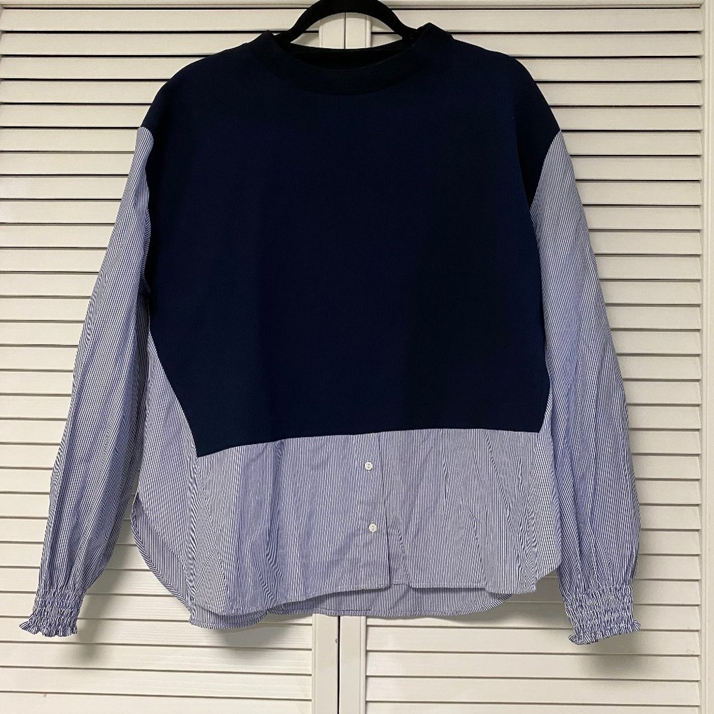 Zara Sweater Vest Top - Navy Blue - NWOT